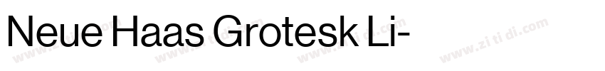Neue Haas Grotesk Li字体转换